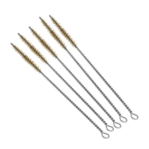 New 5 Pcs 12mm Diameter Brass Wire Tube Brush Cleaning Tool 30cm Length