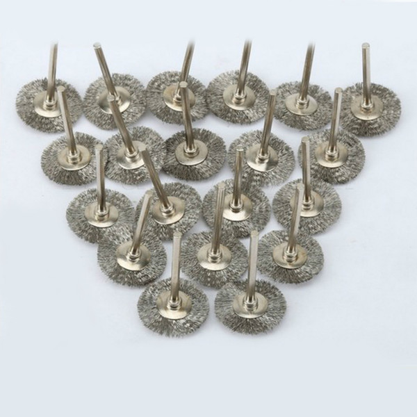 20pcs Steel Wire Flat Grinding Wire Rust Paint Removal Polishing Brush Electric Grinder Rotary Tool
