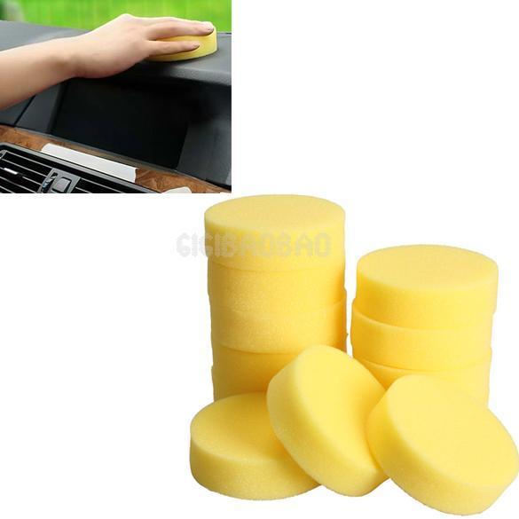 12pcs Polish Wax Round Foam Sponges Applicator Pads for Clean Car Glass #gib