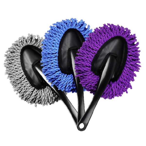Wholesale Free Shipping Multi functional Car Duster Cleaning Dirt Dust Clean Brush Dusting Tool Mop Gray CRM_403
