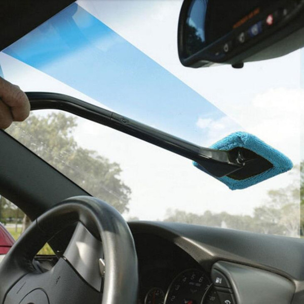 2016 New Car Wash Brush Microfiber Auto Window Cleaner Long Handle Dust Car Care Windshield Shine Towel Handy Washable