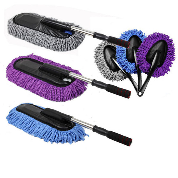 Car Master wax brush set dust clean brush for car Wash beauty wax brush microfiber + stainless steel materials