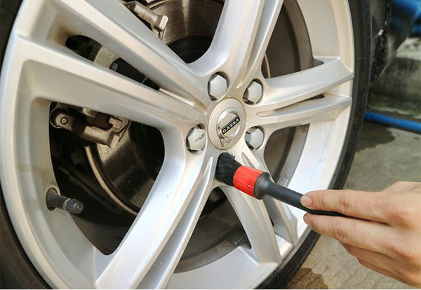 Car Detailing Brush Set, Auto Detailing Brush Set, 5 Pieces Car Cleaner Brush Set Air Conditioner, for Cleaning Wheels