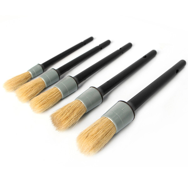 Plastic Handle Car Brushes For Interior Detailing Dashboard Rims Wheel Air-Conditioning Engine Car Wash Cleaning Accessory 5PCS/set