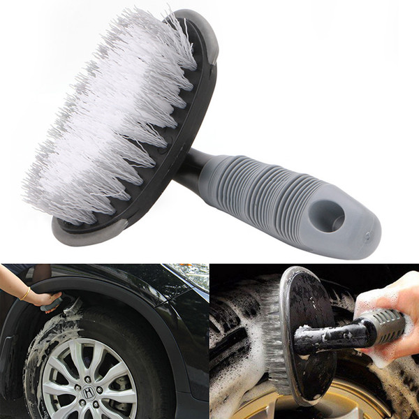 High Quality Vehicle Car Wheel Hub Rim Tyre Bend Shank Scrubbing Cleaning Brush Cleaner free shipping