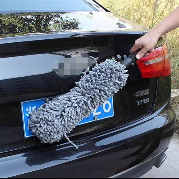 Microfiber Car Home Cleaning Duster Lint Wax Polishing Tool Extendable Flexible Vehicle Duster Bush Handle Multifunction Brush