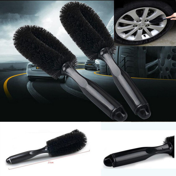 Car Truck Motorcycle Bike Black Wheel Tire Rim Scrub Brush Washing Cleaning Tool 2 color EEA134 100pcs