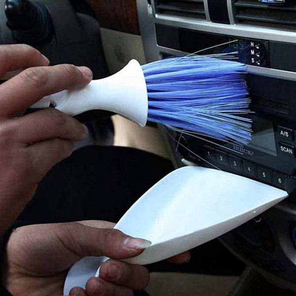 Car Air Outlet Vent Clean Brush Auto Air Conditioner Dashboard Keyboards Dust Cleaner Tool Cleaning Sweeping Whisk Broom Dustpan