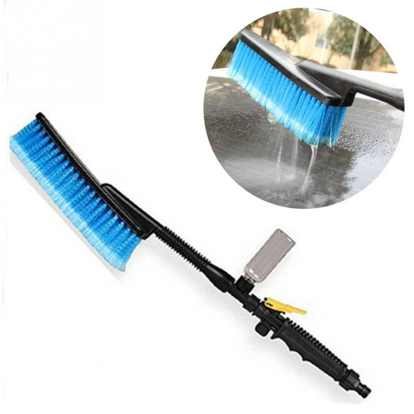 2018 Durable Car Wash Brush Auto Exterior Retractable Long Handle Water Flow Switch Foam Bottle Car Cleaning Brush