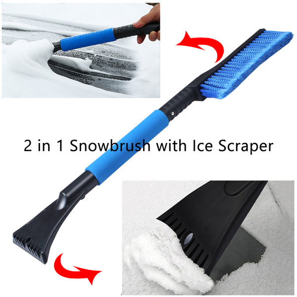 2 In 1 Snowbrush with Ice Scraper Car Vehicle Winter Brush Window Clean Tools 24 Inch