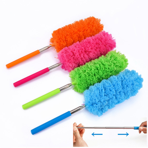 Microfiber Telescoping Duster Extendable Dust Brush Cleaner Closet Blind Car Panel Cooler Vent Kitchen Household Cleaning Supply