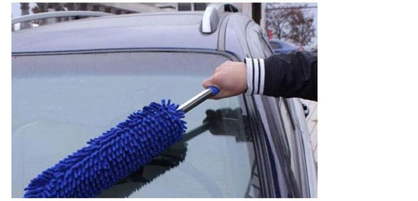 Super long telescopic chenille feather duster dust car brush, electrostatic dust removal brush, stainless steel wax Trailer