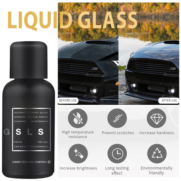 30ml Automotive Nano Paint Protect Crystallized Coating 9H Car Ceramic Nano-Coated Liquid Glass for 3 years Clean the car paint
