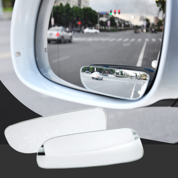 heap Convex Mirror Car Square Rearview Mirrors Universal Blind Spot Rear View Rimless Mirror Covers Sticker Wide Angle Convex Car Accesso...
