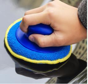 Auto wax sponge hand polishing tool manual crystal plating handle sponge round