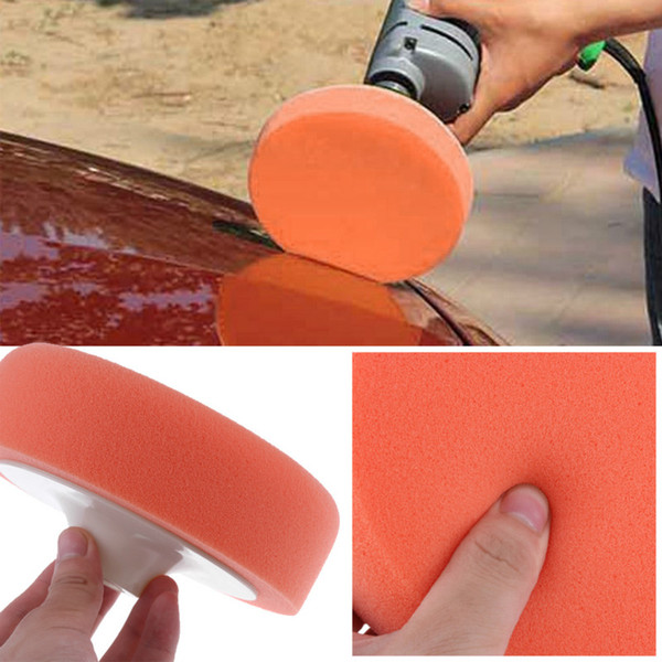 2X 16 Inch 15cm Auto Car Polishing Buffing Polishing Pad Sponge Wheel Waxing Orange 150mm Mar Whosale&Dr Polisher Buffer Orange Pad Kit Hot