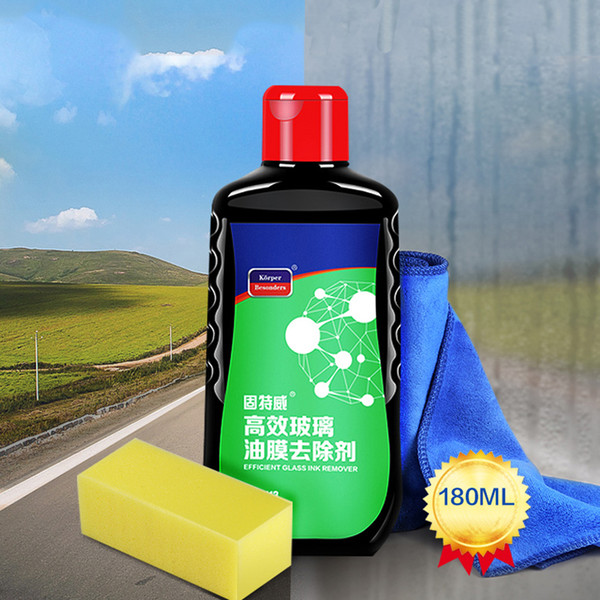 Car Glass Water Truck Wipes Fine Cleaning Agent Remove Car Glass Oil Film Window Protectant Coating 180ml Kit