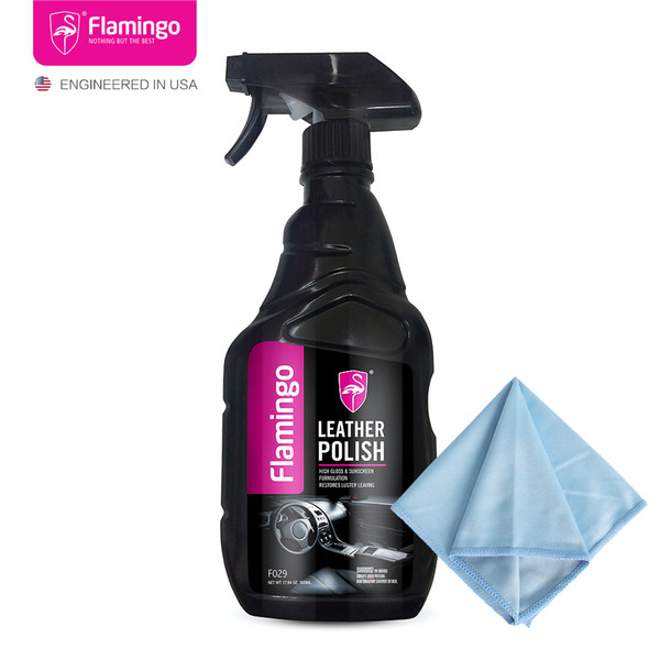 500ml Car Leather Polish Interior Seats Rubber Vinyl Coat Cleaner Sets Auto Leather Maintenance Refurbisher