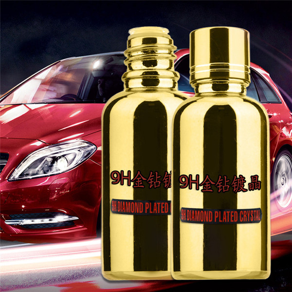 9H Car Liquid Ceramic Coat Auto Detailing Glasscoat Useful Anti-scratch Car Polish Motocycle Paint Care In Gold Bottle
