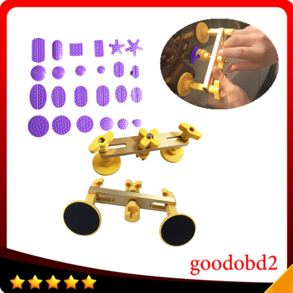 Car Dent Repair Tool PDR Bridge Puller With 24pc PDR pulling Glue Tabs Auto Body Paintless Dent Removal Tool for VW