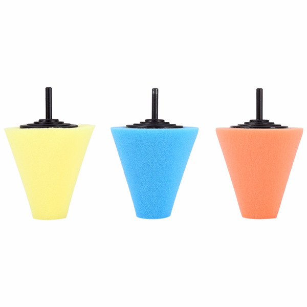 Sponge Cone Metal Polishing Foam Pad Wool Buffing Polishing Ball 3Colors To Choose Car Wheel Hub Care Buffing Tool