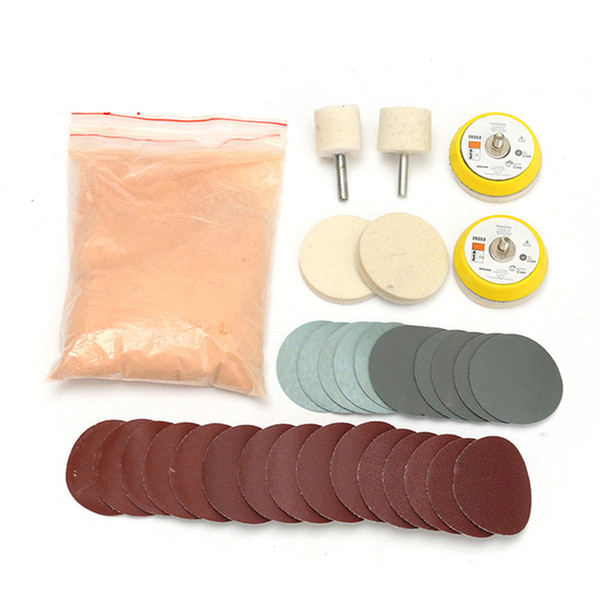 34x Glass Polishing Kit 8OZ Cerium Oxide and 2'' Wheel Deep Scratch Remover