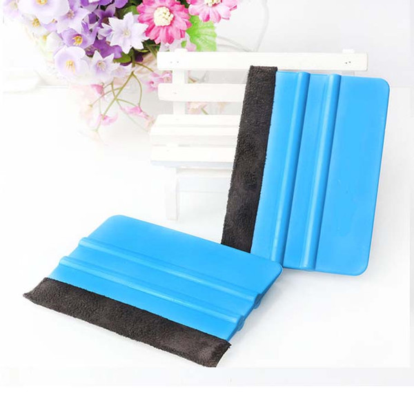 Car Vinyl Film wrapping tools Blue Scraper squeegee with felt edge size 10cm*7cm Car Styling Stickers Accessories