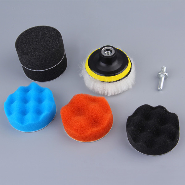 Polishing Buffing Pad Kit for Auto Car Polishing Wheel Kit Buffer With Drill Adapter Car Removes Scratches 7pcs 8CM