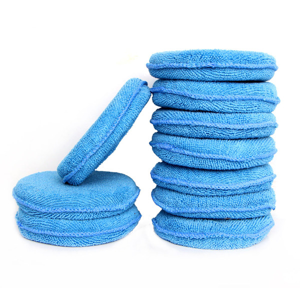 Soft Microfiber Car Wax Applicator Pad Polishing Sponge for apply and remove wax Auto Care 5pcs or 10pcs for choice