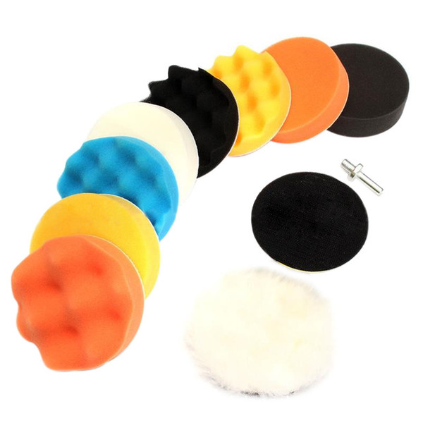 10pcs/set Automobile Car Polishing Pad Set Vehicle Cleaning Washing Polish Sponge Wheel 8 * 2.5cm xmas