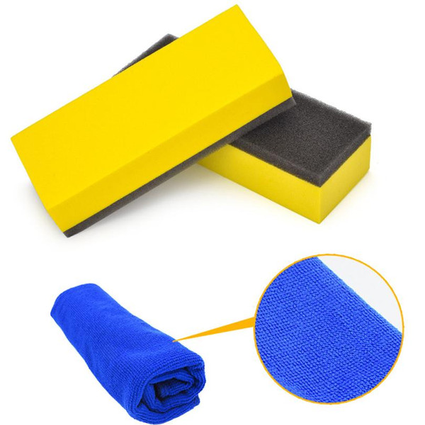 Sponge Car Liquid Coat Super Glass Coating Car Polish Sponge Towel Waxing Brush Paint care tools D19