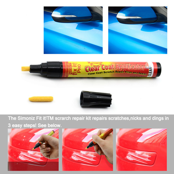 Car Fix It PRO Car Scratch Repair Remover Filler Sealer Pen Clear Coat Applicator Tool Clear Pens Packing car styling care Free shipping