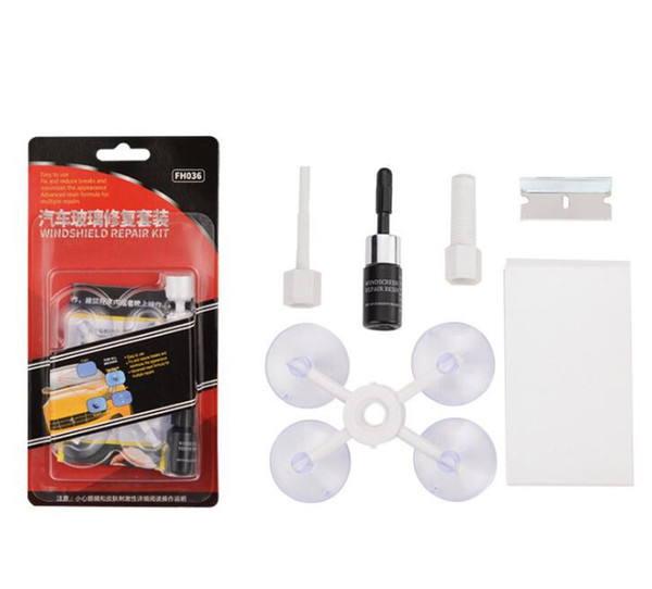Car front windshield repair agent Glass crack repair repair kit The fluid is forced into the crack