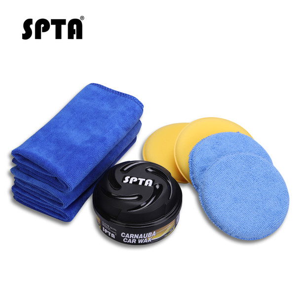 SPTA Car Wax Crystal Plating Set Auto Shampoo Scratch Repair Polishing Paste Paint Care Wax Waterproof Hard Glossy Carnauba