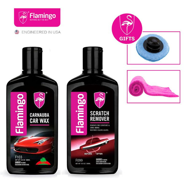 300ml Scratch Remover and Ultimate Carnauba Wax Kit Car Polish Liquid Wax Polishing Paint Repair Car Auto Detailing