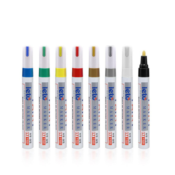 8pc Maintenance Paint Care LT1101 White Tyre Paint Marker Pens Waterproof Permanent Pen Fit for Car Motorcycle Tyre Tread Rubber