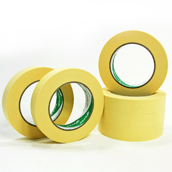 50M High Temperature Resistant Paint Spray Masking Tape Automotive Performance Refinish Yellow Masking Tape Protect