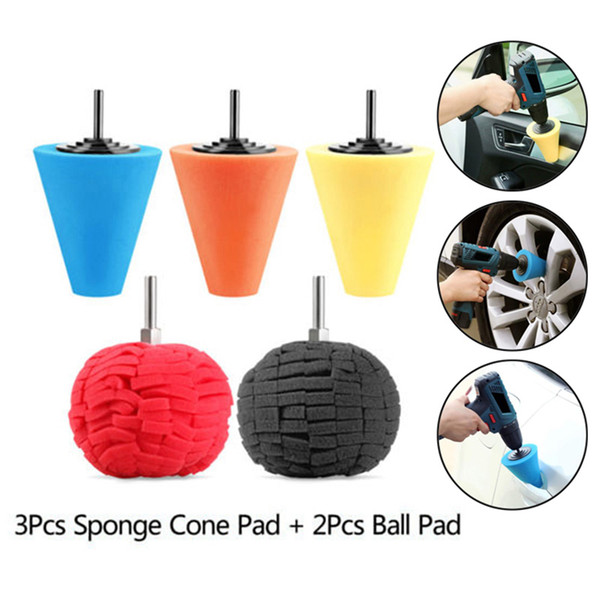 Kit Round Wheel Drill Shank Accessories Polishing Pads Car 5/22/20/50pcs Set Automotive Glass Foam Sponge Durable