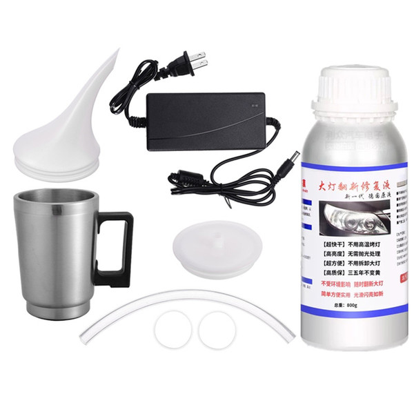 Headlight Polishing Kit 800ML Polishing Liquid Polymer Headlights Varnish Repair Fluid Headlight Restorer Car Light Cleaner