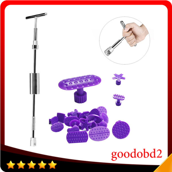 PDR Tools Glue Pulling Tabs Works with Glue Pullers Nickel Car Body Repair Tools Dent Removel 2 in 1 Slide Hammer Hand Tool Set