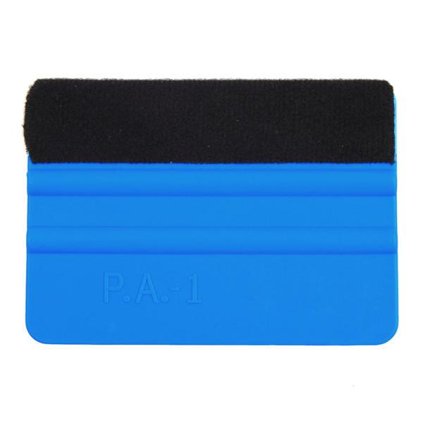 Squeegee Car Film Tool Vinyl Blue Plastic Scraper Squeegee With Soft Felt Edge Window Glass Decal Applicator