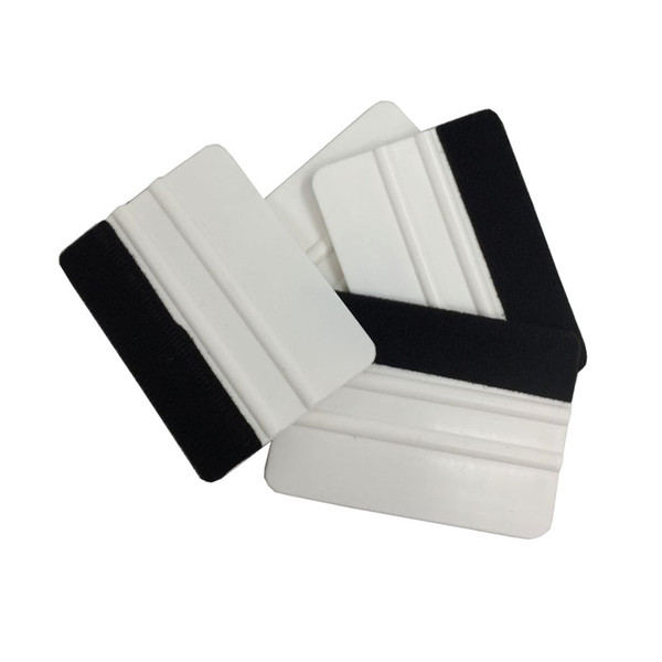 (200 pieces /lot) Auto Film Scraper Tools Maintenance Tool Scraper Squeegee With Felt Edge Car Styling 10*7.3cm