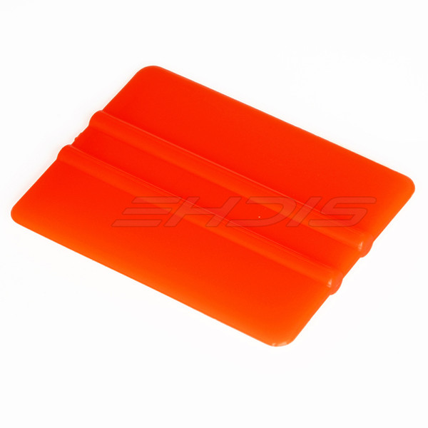 EHDIS 500pcs Orange Plastic Squeegee Window Wiper Squeegee 7.5x5.5cm Small Foil Scraper Car Wrapping Tools tinting tools for car