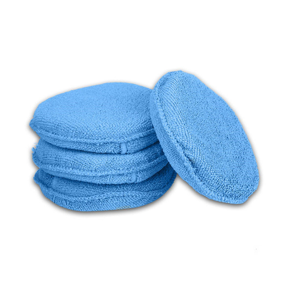 10pcs 2018 Universal Blue Round Soft Microfiber Car Wax Applicator Pads Polishing Sponges Remove Wax Car Accessories