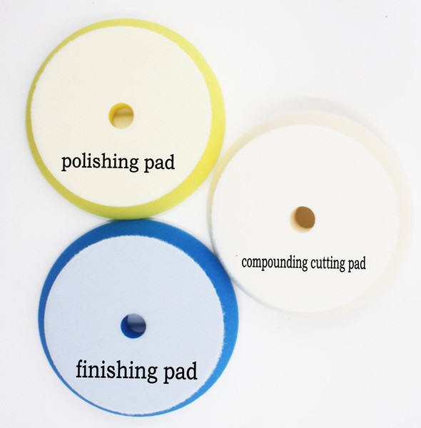 6'(158mm-180mm)GERMAN MAETRIAL Rupess style foam solf puff polish foam pad 1lot/3pcs(1compounding cutting pad/1polishing pad/1 finishing pad