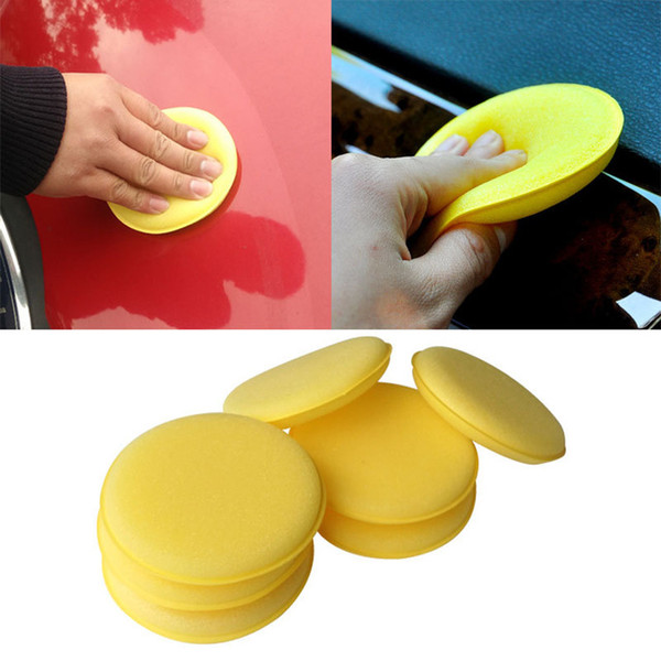 12pcs/lot Car Vehicle Wax Polish Foam Sponge Hand Soft Wax Yellow Sponge Pad/Buffer for Car Detailing Care Wash Clean