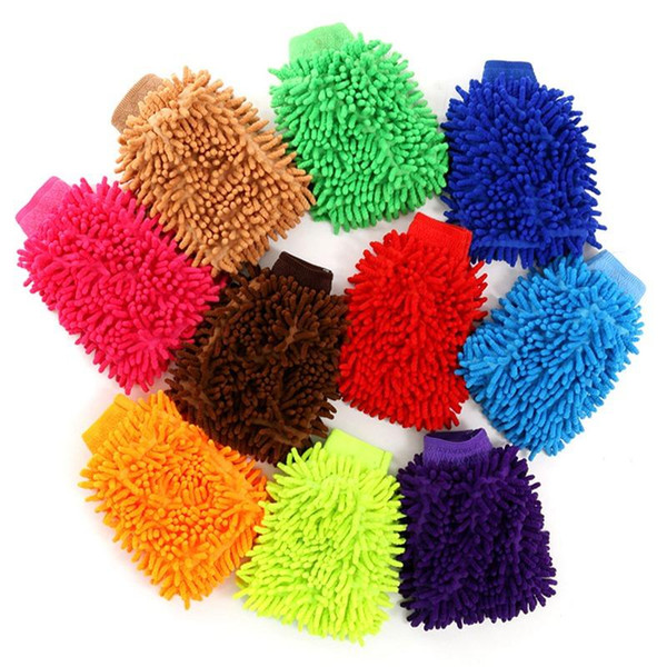 Double Sided Car Wash Gloves Motorcycle Vehicle Auto Cleaning Mitt Glove Equipment Home Duster Colorful Car Cleaning Tools