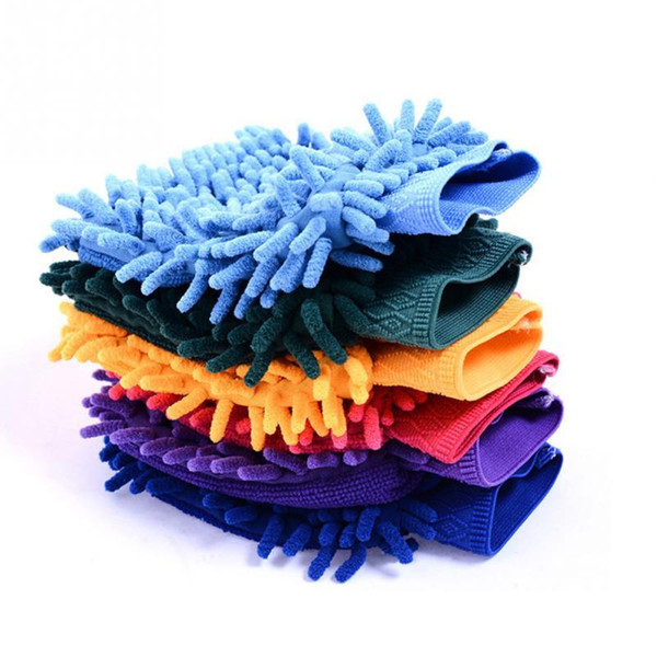 Single Side Super Mitt Microfiber Car Wash Gloves Washing Cleaning Anti Scratch Car Washer Household Care Brush 100