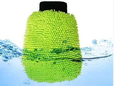 Car wash gloves chenille hand wipe set waterproof plush cleaning cloth plus plush bear PAWS car beauty supplies