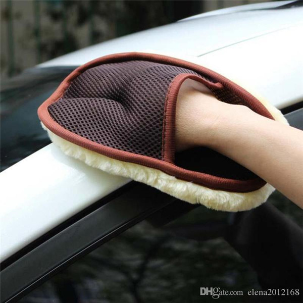 Car Styling 15*24cm Automotive Cleaning Car Brush Cleaner Wool Soft Car Washing Gloves Cleaning Brush Motorcycle Washer Care